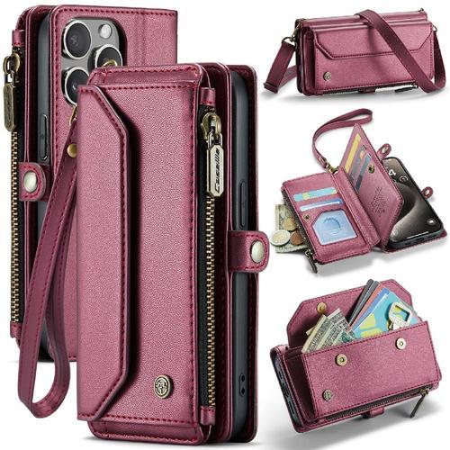 Crossbody Étui Pour Iphone 15 Pro Max Étui Portefeuille Titulaire D... on Productcaster.