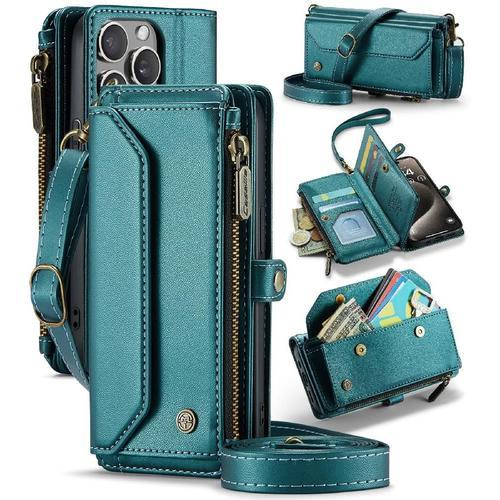 Crossbody Étui Pour Iphone 15 Pro Max Étui Portefeuille Blocage Rfi... on Productcaster.