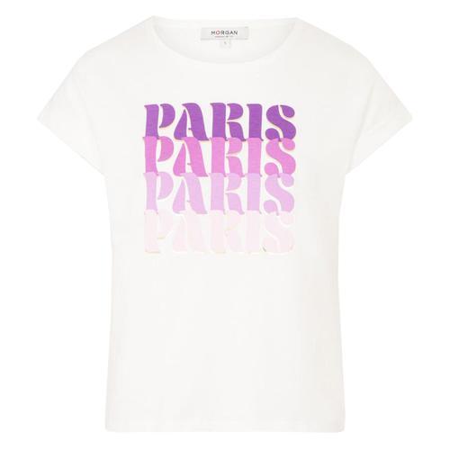 Tee Shirt Manches Courtes Morgan Dparis Ecru T-Shirt Mc L Ecru on Productcaster.