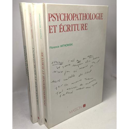 Psychopathologie Et Écriture + Graphologie Et Recrutement + L'être ... on Productcaster.