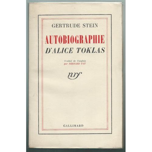 G. Stein : Autobiographie D' Alice Toklas - Nrf 1934 - Edition Orig... on Productcaster.