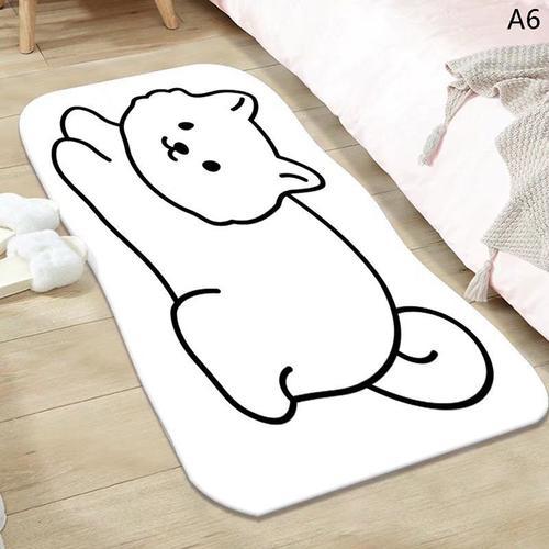 Tapis De Sol Créatif En Forme De Chat, Dessin Animé Nordique, Antid... on Productcaster.