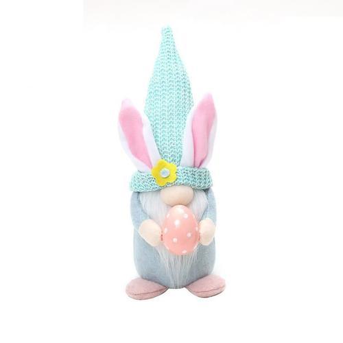 Lapin de pâques en tissu tricoté, jolie décoration de la forêt de p... on Productcaster.