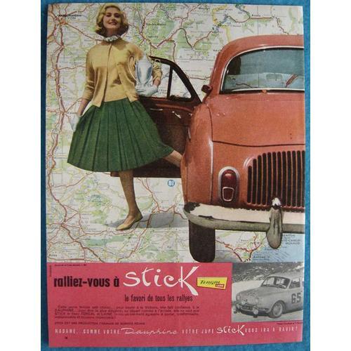 Publicité Papier - Voiture Renault Dauphine Rallye Et Tissu Tergal ... on Productcaster.