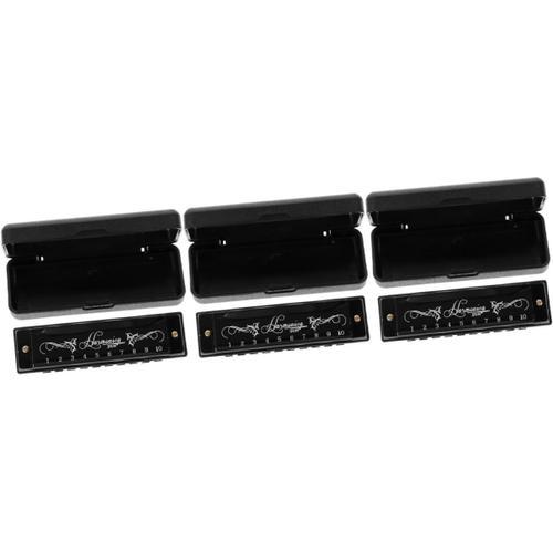 3 Pièces Harmonica C Jouets Musicaux Abdos Cas Enfant Dix Trous on Productcaster.