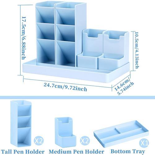 Pot À Crayons Pour Bureau, Organiseur De Papeterie Multifonction, O... on Productcaster.
