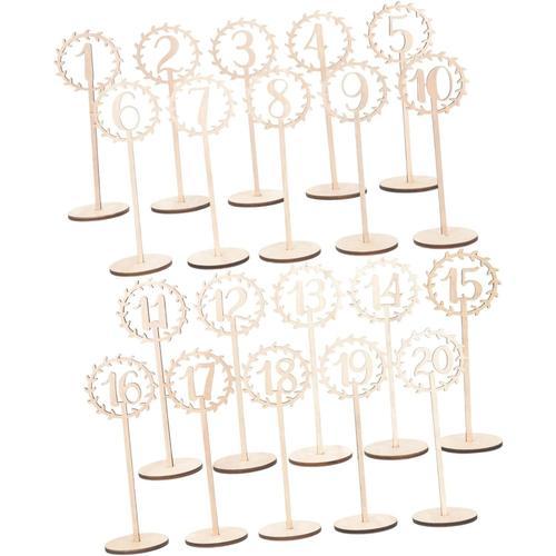 20 Pièces signe de siège en bois Décoration de mariage numéro de ta... on Productcaster.