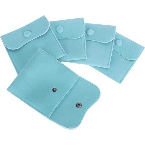 5pcs Velours Bouton Pression Sac Stockage de Bijoux Flanelle Daim P... on Productcaster.