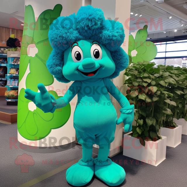 Personnage De Costume De Mascotte Redbrokoly Turquoise Bunch Of Sha... on Productcaster.