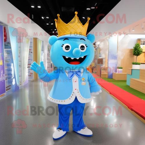 Personnage De Costume De Mascotte Redbrokoly Sky Blue King Habillé ... on Productcaster.