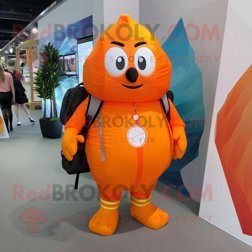 Personnage De Costume De Mascotte Redbrokoly Orange Ice Habillé Ave... on Productcaster.