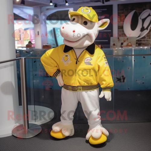 Personnage De Costume De Mascotte Redbrokoly De Vache Jaune Citron ... on Productcaster.