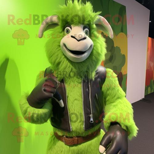 Personnage De Costume De Mascotte Redbrokoly De Chèvre Angora Vert ... on Productcaster.