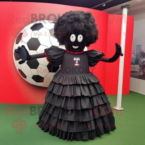 Personnage De Costume De Mascotte Redbrokoly De But De Football Noi... on Productcaster.