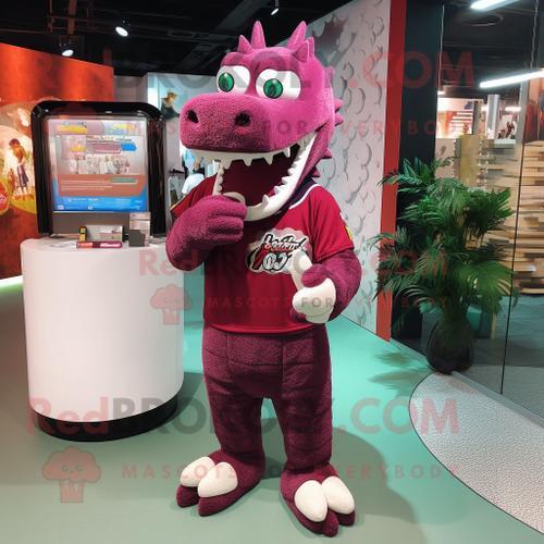 Personnage De Costume De Mascotte Redbrokoly De Crocodile Marron Ha... on Productcaster.