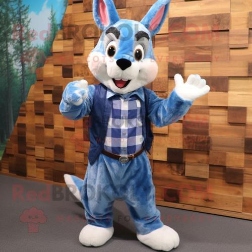 Personnage De Costume De Mascotte Redbrokoly De Lapin Sauvage Bleu ... on Productcaster.