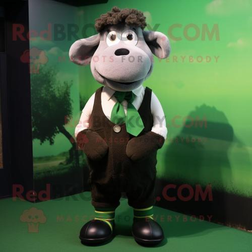 Personnage De Costume De Mascotte Redbrokoly De Mouton Suffolk Vert... on Productcaster.