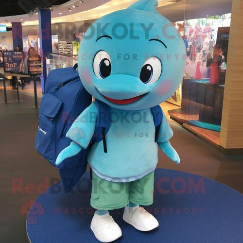 Personnage De Costume De Mascotte Redbrokoly De Baleine Sarcelle Ha... on Productcaster.