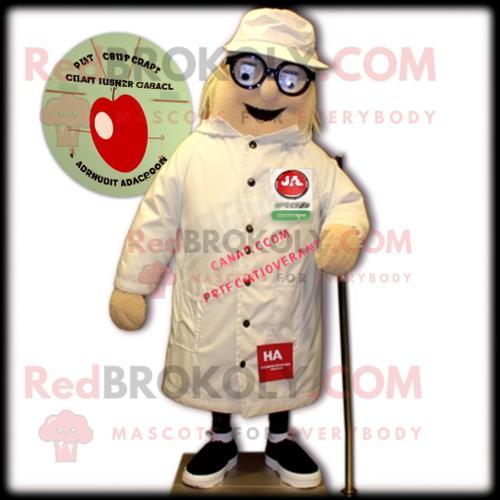 Mascotte Redbrokoly De Personnage De Tomate Beige Habillé D'une Par... on Productcaster.