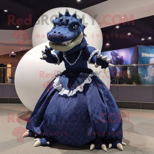 Personnage De Costume De Mascotte Redbrokoly Ankylosaurus Bleu Mari... on Productcaster.