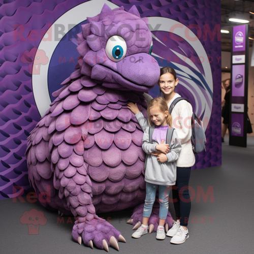 Personnage De Costume De Mascotte Redbrokoly Pangolin Violet Habill... on Productcaster.