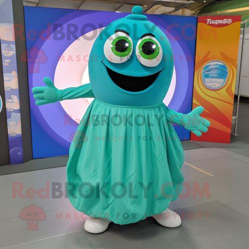 Personnage De Costume De Mascotte Redbrokoly De Concombre Turquoise... on Productcaster.