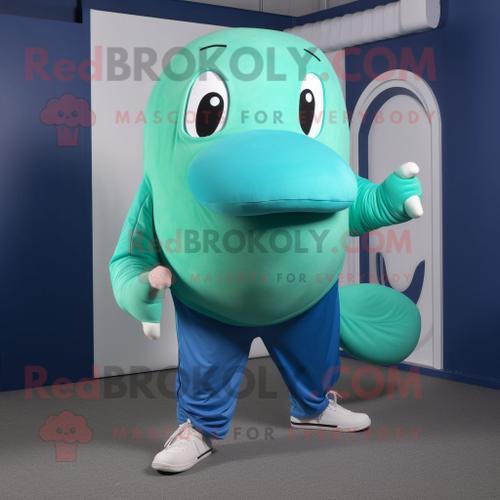 Personnage De Costume De Mascotte Redbrokoly De Baleine Bleue Verte... on Productcaster.