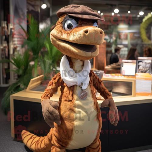 Personnage De Costume De Mascotte Redbrokoly Coelophysis Marron Hab... on Productcaster.