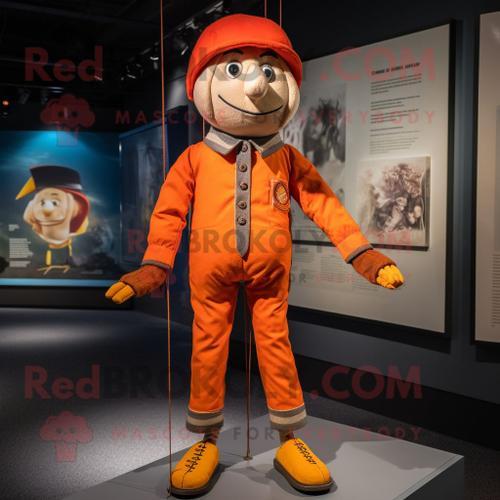 Personnage De Costume De Mascotte Redbrokoly Funambule Orange Habil... on Productcaster.