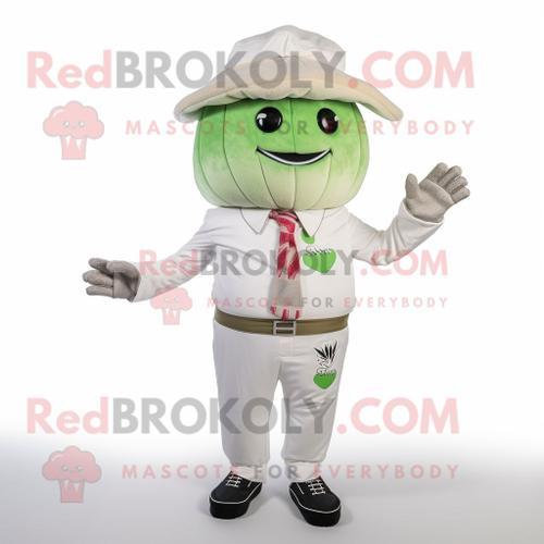 Personnage De Costume De Mascotte Redbrokoly De Pastèque Blanche Ha... on Productcaster.