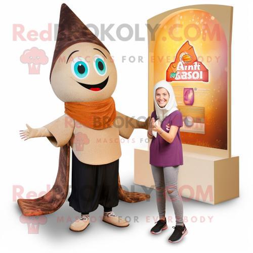 Personnage De Costume De Mascotte Redbrokoly Tan Aglet Habillé D'un... on Productcaster.