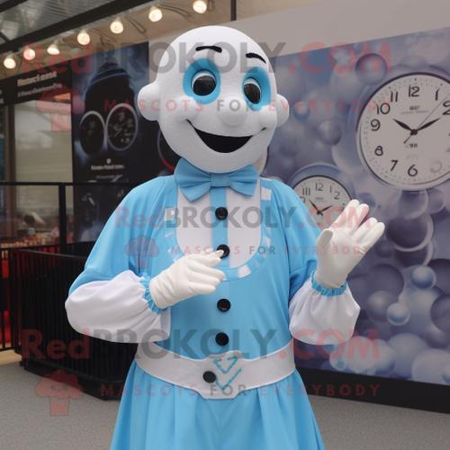 Personnage De Costume De Mascotte Redbrokoly Sky Blue Mime Habillé ... on Productcaster.