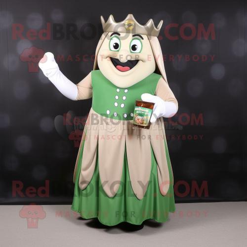 Personnage De Costume De Mascotte Redbrokoly De Bière Verte Beige V... on Productcaster.