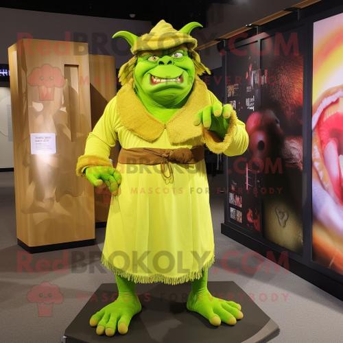 Personnage De Costume De Mascotte Redbrokoly D'ogre Vert Lime Habil... on Productcaster.