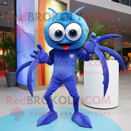 Personnage De Costume De Mascotte Redbrokoly D'araignée Bleue Habil... on Productcaster.