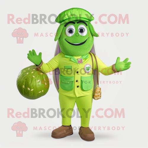 Personnage De Costume De Mascotte Redbrokoly Falafel Vert Citron Vê... on Productcaster.