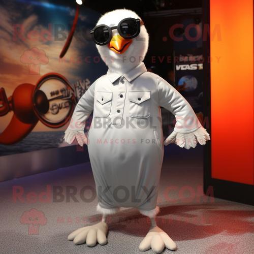 Personnage De Costume De Mascotte Redbrokoly De Mouette Argentée Ha... on Productcaster.