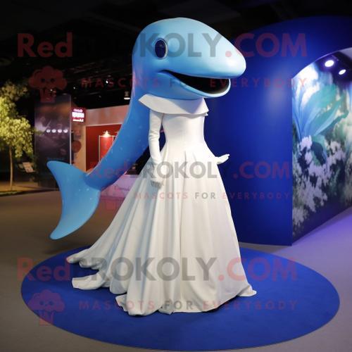 Personnage De Costume De Mascotte Redbrokoly De Baleine Bleue Habil... on Productcaster.