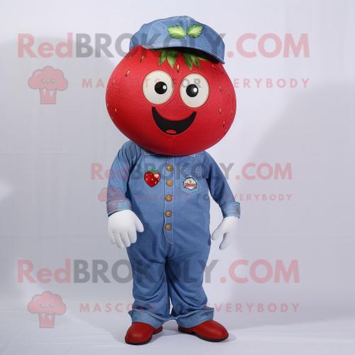 Personnage De Costume De Mascotte Redbrokoly De Fraise Rouge Habill... on Productcaster.