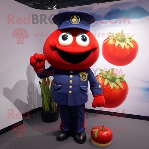 Personnage De Costume De Mascotte Redbrokoly De Tomate Bleu Marine ... on Productcaster.