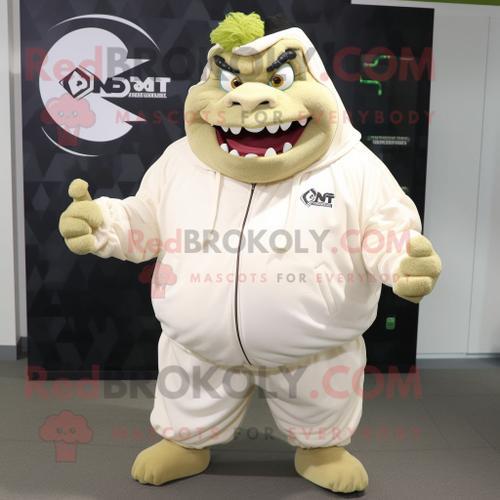 Personnage De Costume De Mascotte Redbrokoly D'ogre Crème Habillé D... on Productcaster.