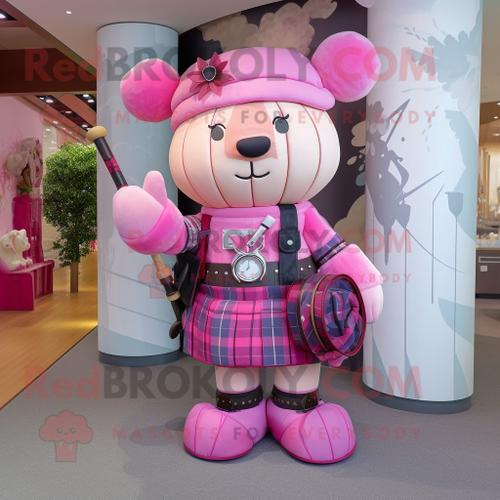 Personnage De Costume De Mascotte Redbrokoly De Cornemuse Rose Habi... on Productcaster.