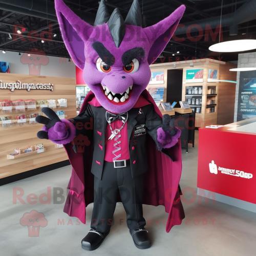 Personnage De Costume De Mascotte Redbrokoly De Vampire Magenta Hab... on Productcaster.