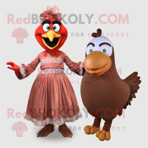 Personnage De Costume De Mascotte Redbrokoly De Poulet Tandoori Bru... on Productcaster.