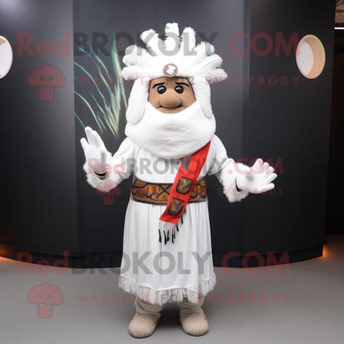 Personnage De Costume De Mascotte Redbrokoly De Chef Blanc Habillé ... on Productcaster.