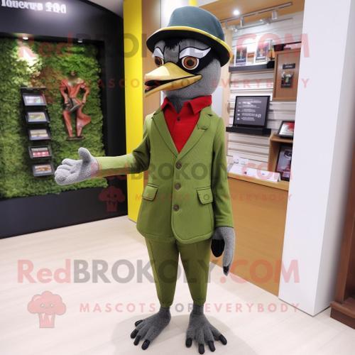 Personnage De Costume De Mascotte Redbrokoly Olive Woodpecker Habil... on Productcaster.