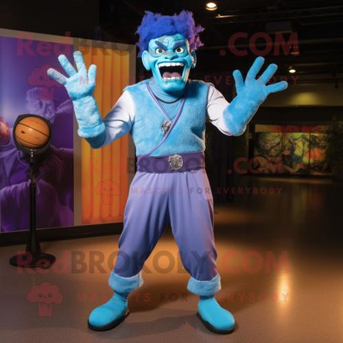 Personnage De Costume De Mascotte Redbrokoly De Frankenstein Bleu C... on Productcaster.