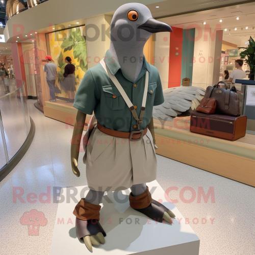 Personnage De Costume De Mascotte Redbrokoly De Pigeon Voyageur Oli... on Productcaster.