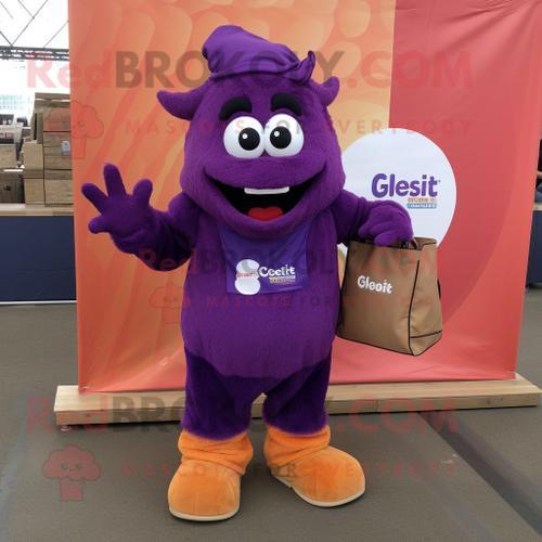 Personnage De Costume De Mascotte Redbrokoly Goulash Violet Habillé... on Productcaster.