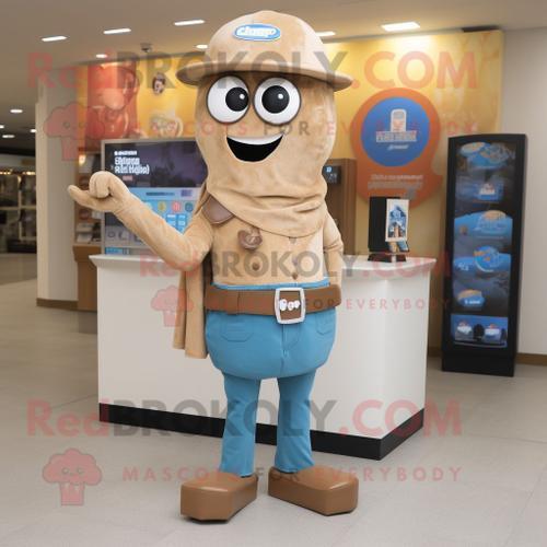 Costume De Mascotte Redbrokoly Tan Ice Habillé Avec Un Jean Et Des ... on Productcaster.